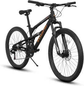 24 Inch Mountain Bike Boys Girls, Dual Full Suspension Children Bicycle to School, 21-Speed Kids Bike for 10  Years Old, Gift for Your Kids.