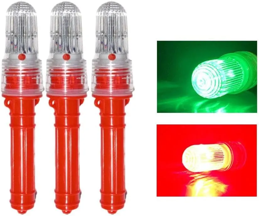 3 PCS Boat Flares,Electronic Boat Flare Coast Guard Approved,Waterproof Boats Safety Kit Emergency Signals for Fishing Nets Boats Buoys,for Life Rafts & Emergency Signaling