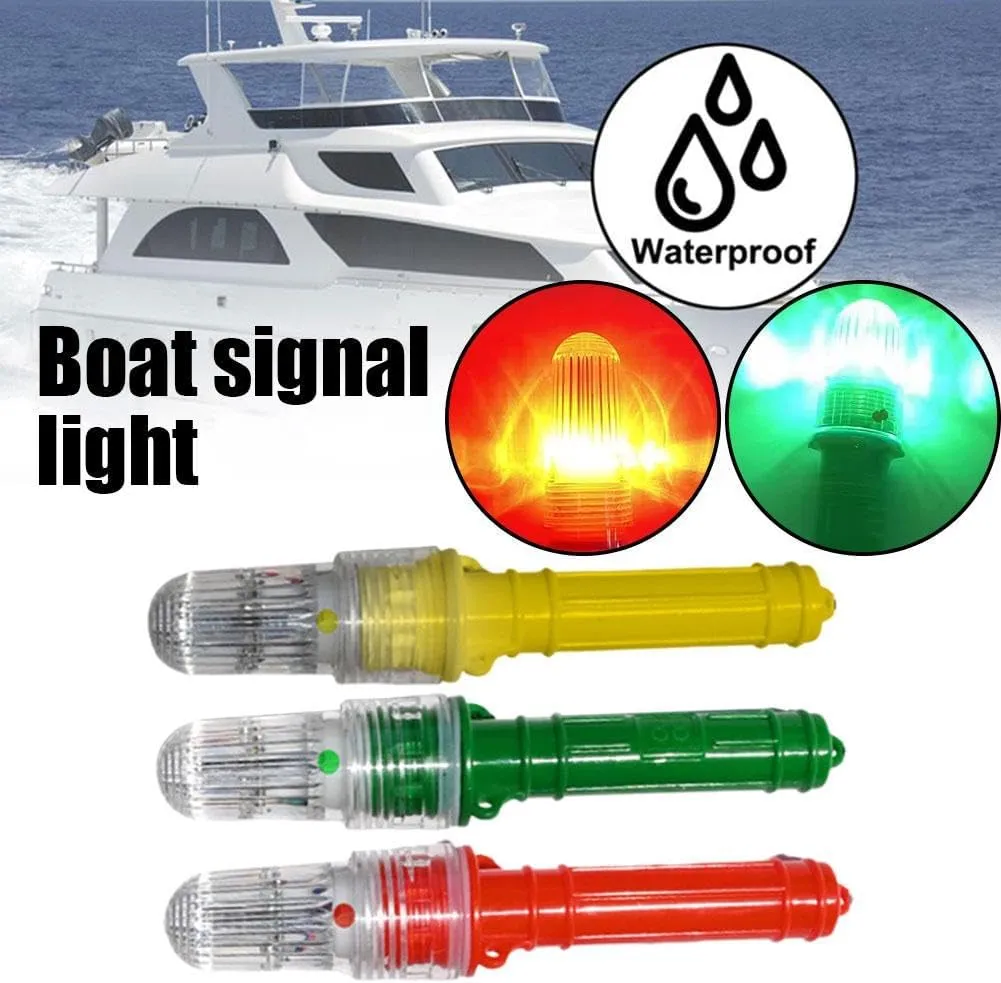 3 PCS Boat Flares,Electronic Boat Flare Coast Guard Approved,Waterproof Boats Safety Kit Emergency Signals for Fishing Nets Boats Buoys,for Life Rafts & Emergency Signaling