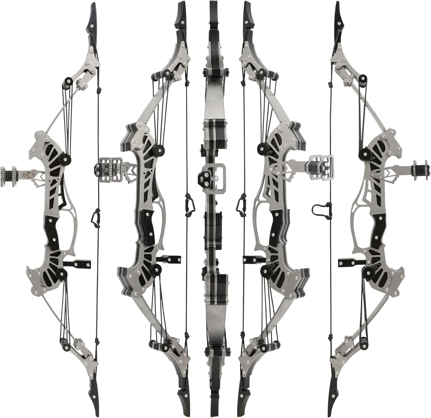 AMEYXGS 16.4inch Mini Lever Bow Recurve Bow Stainless Steel Includes 4/8 Arrows and Target Paper