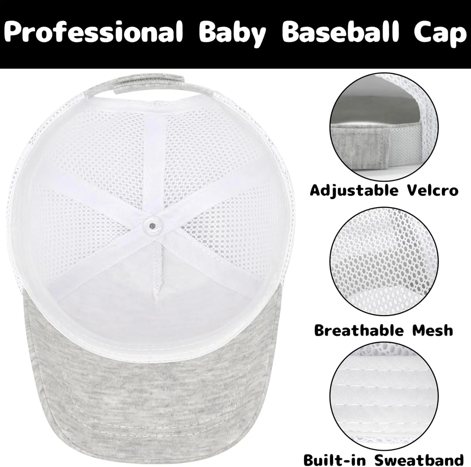 Baby Baseball Cap Toddler Baseball Hat with Mesh Infant Hat for Baby Boy Hats Baby Ball Cap Toddler Girl Hat Kids Hats