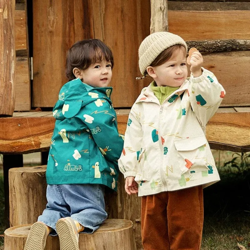 Baby Toddler Outdoor Coat Fleece-lined Jacket Set-143
