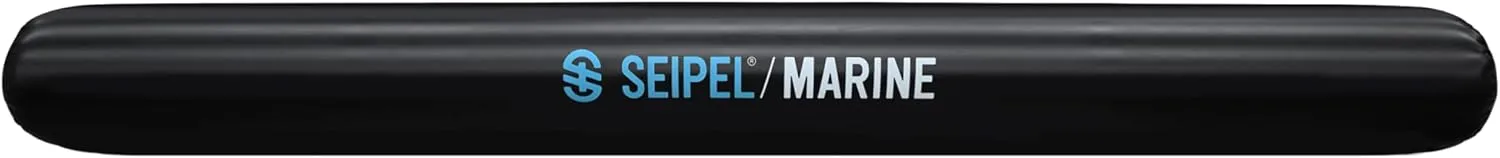 Boat Bumper - Inflatable Dock & Tie-Up Protection - Durable UV Material - Double Welded Seams - Easy Setup - Includes Tie-Down Cleats & Ropes - 15 Ft - Black