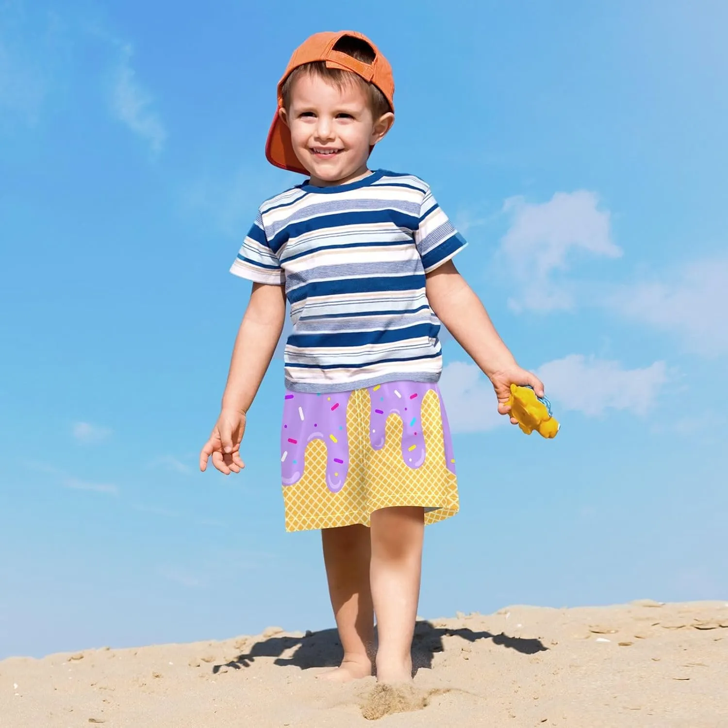 Boys' Board Shorts with Compression Liner Quick Dry Boys Swim Trunks Casual Shorts 4-13Y