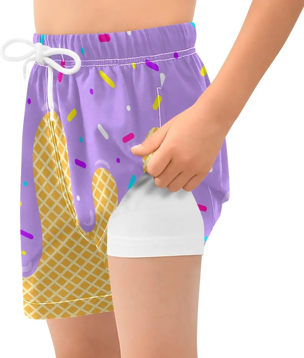 Boys' Board Shorts with Compression Liner Quick Dry Boys Swim Trunks Casual Shorts 4-13Y