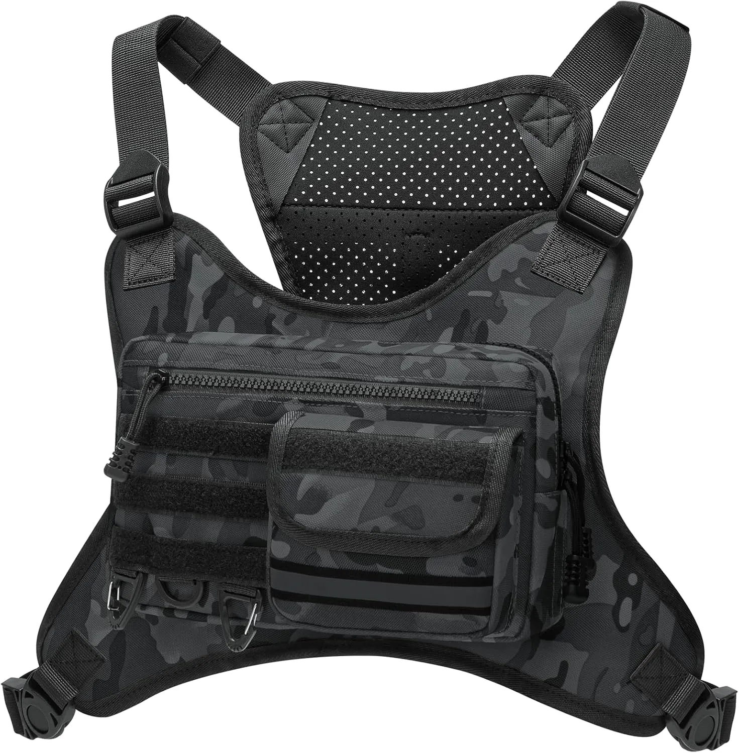 Chest Bag for Men Women, Outdoor Sports Tactical Vest, Chest Pack for Running, Cycling, Hiking, Workouts, Traveling