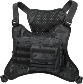 Chest Bag for Men Women, Outdoor Sports Tactical Vest, Chest Pack for Running, Cycling, Hiking, Workouts, Traveling