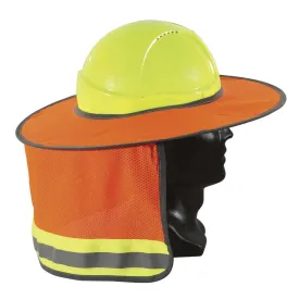 Detachable Hi Vis Hard Hat Full Brim Sun Shade - Orange or Navy