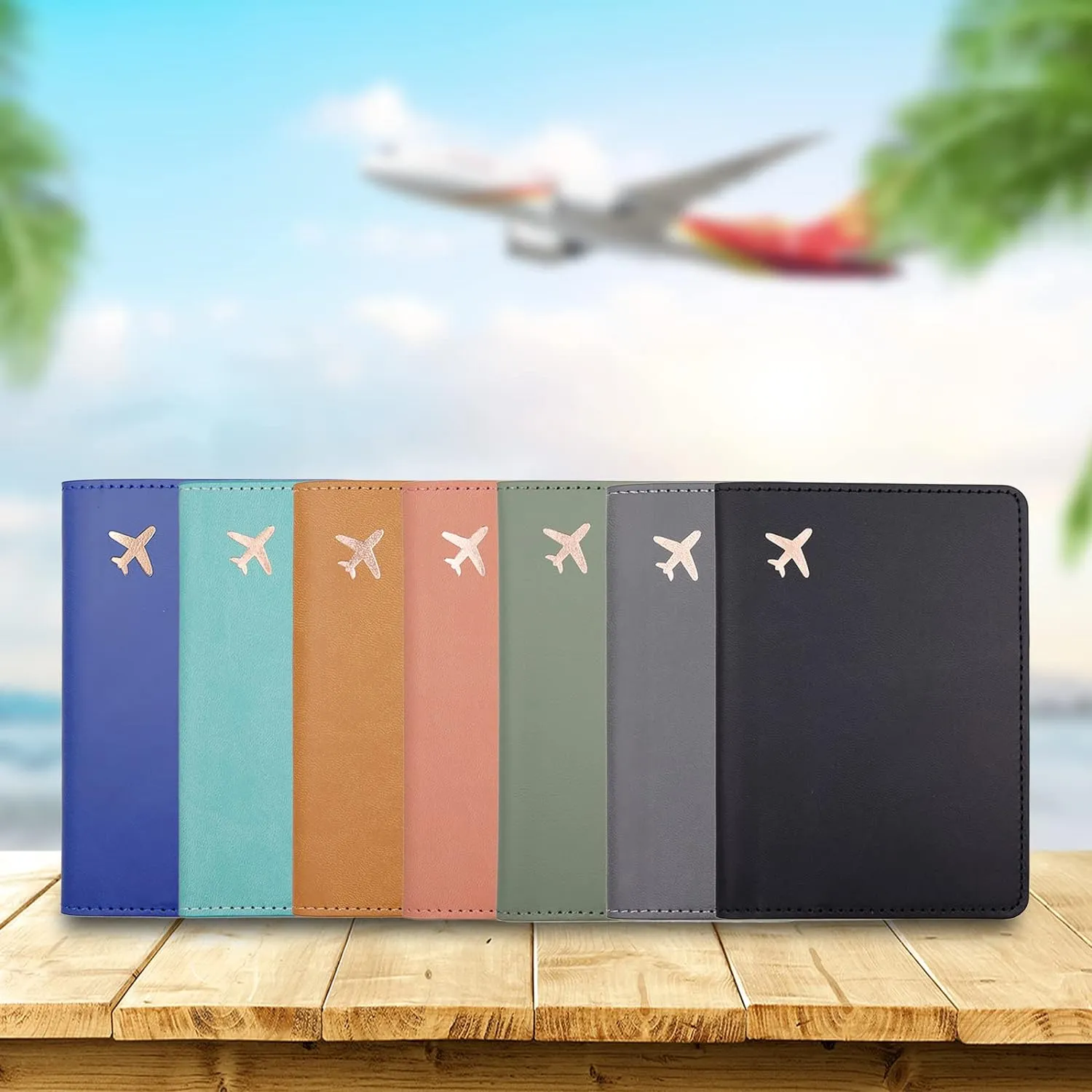 Deziliao Passport Holder,Passport Holder Card Slots, and Vaccine Combo, Cute cover for Women Men, with Waterproof Rfid Blocking, Travel Wallet(M-Pink)