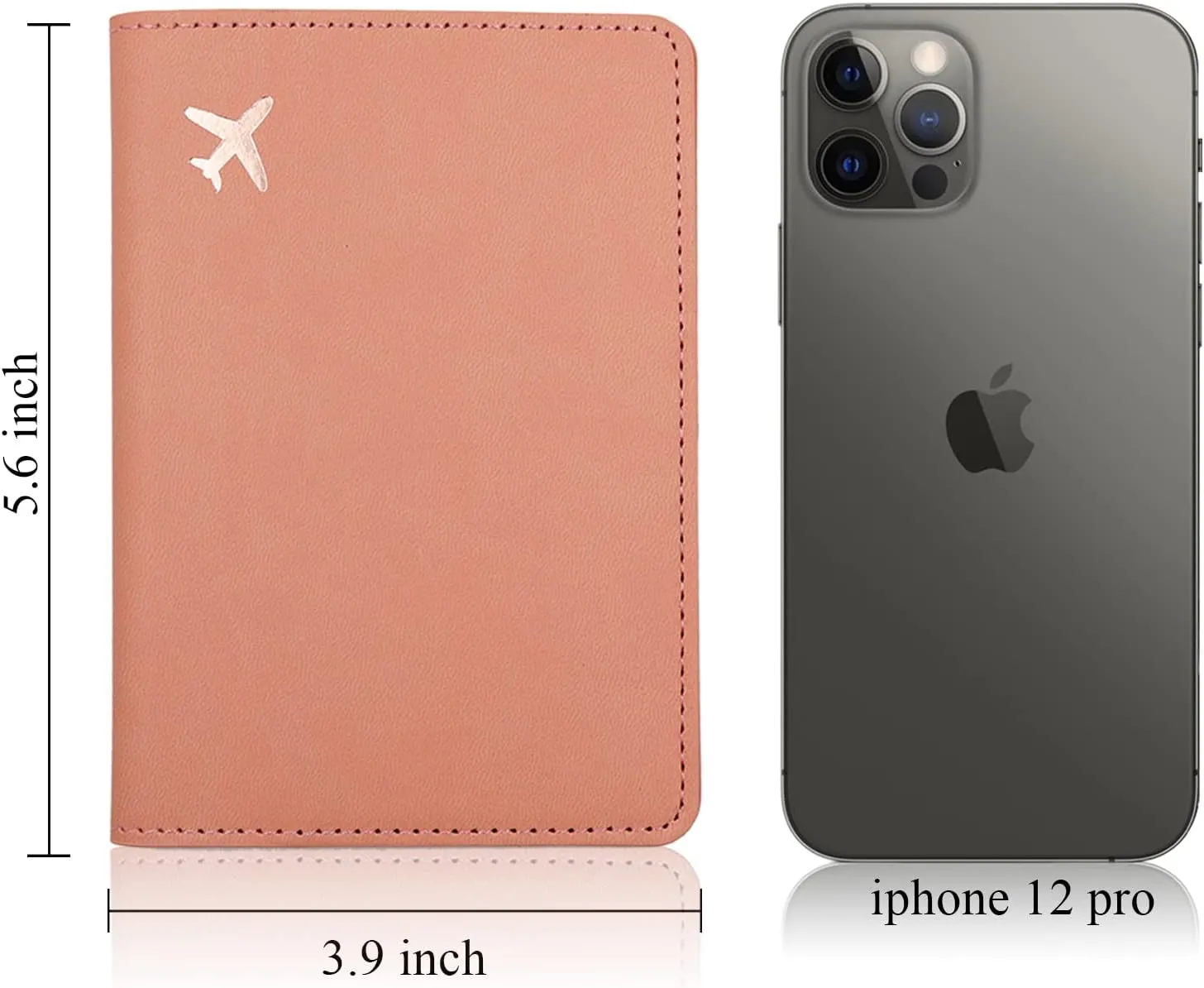 Deziliao Passport Holder,Passport Holder Card Slots, and Vaccine Combo, Cute cover for Women Men, with Waterproof Rfid Blocking, Travel Wallet(M-Pink)