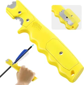 Enhon Fletching Removal Tool Dual Angle Arrow Fletching Tool for Precise Fletch & Glue Removal, Archery Tools with Stainless Steel Blade & Extra Replacement Blades for Arrow Maintenance