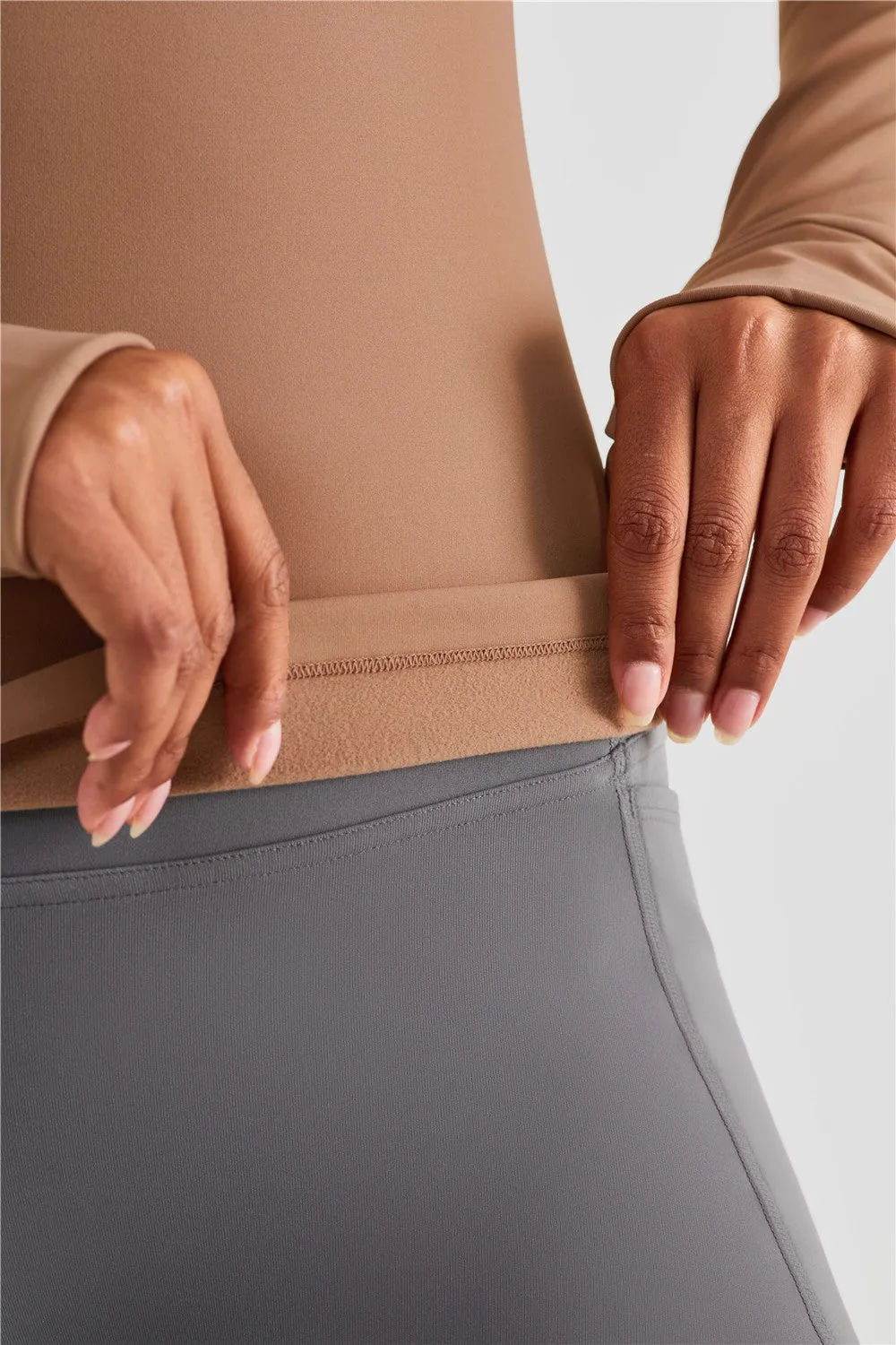 Fitted Half-Zip Fleece Track Jacket