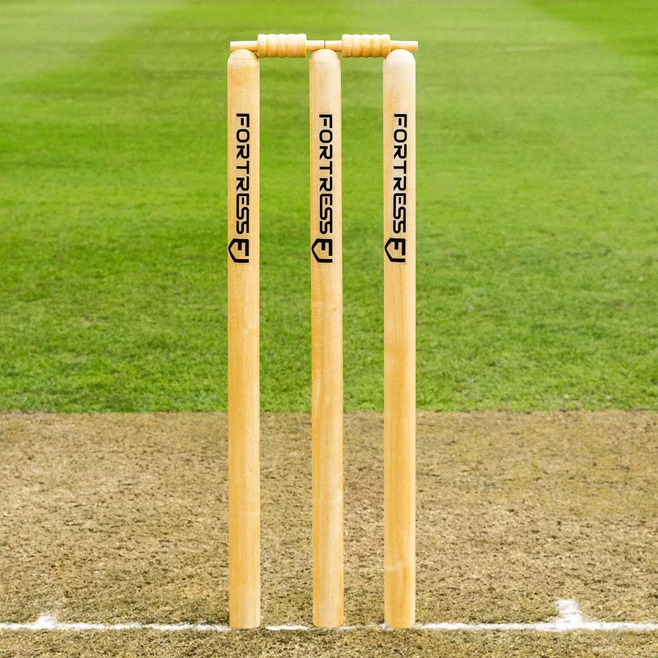 FORTRESS Wooden Cricket Bails | Durable Hardwood & Ash Bails, Regulation Size for Training & Match Play ??Set of 2 Bails for Cricket Stumps