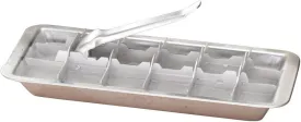 Fox Valley Traders Vintage Kitchen Ice Cube Tray  18 Slot Ice Cube Maker with Easy Release Handle  Aluminum Metal  11 L x 4 W x 1  H