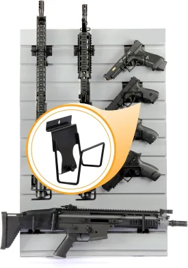 Gun Rack Wall-Mounted 2025 Upgraded, Tactical Rifle, Shotgun, Carbine, Handgun Storage Heavy-Duty PVC Panels & Steel Wall Racks, Modular Firearms Organizer, Securely Holds up to 2 Rifles & 4 Pistols