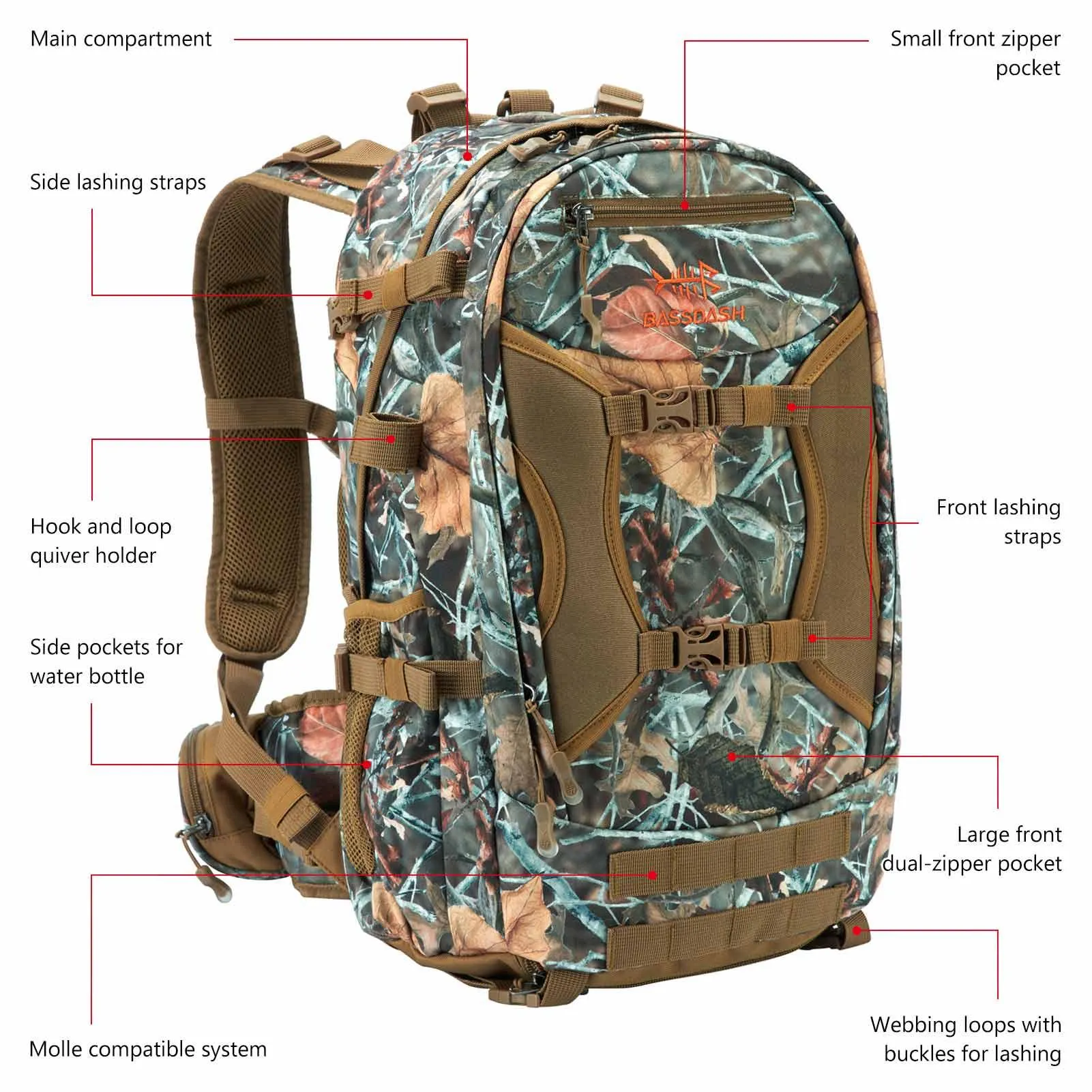 Hunting Backpack with Bow Rifle Holder HP01