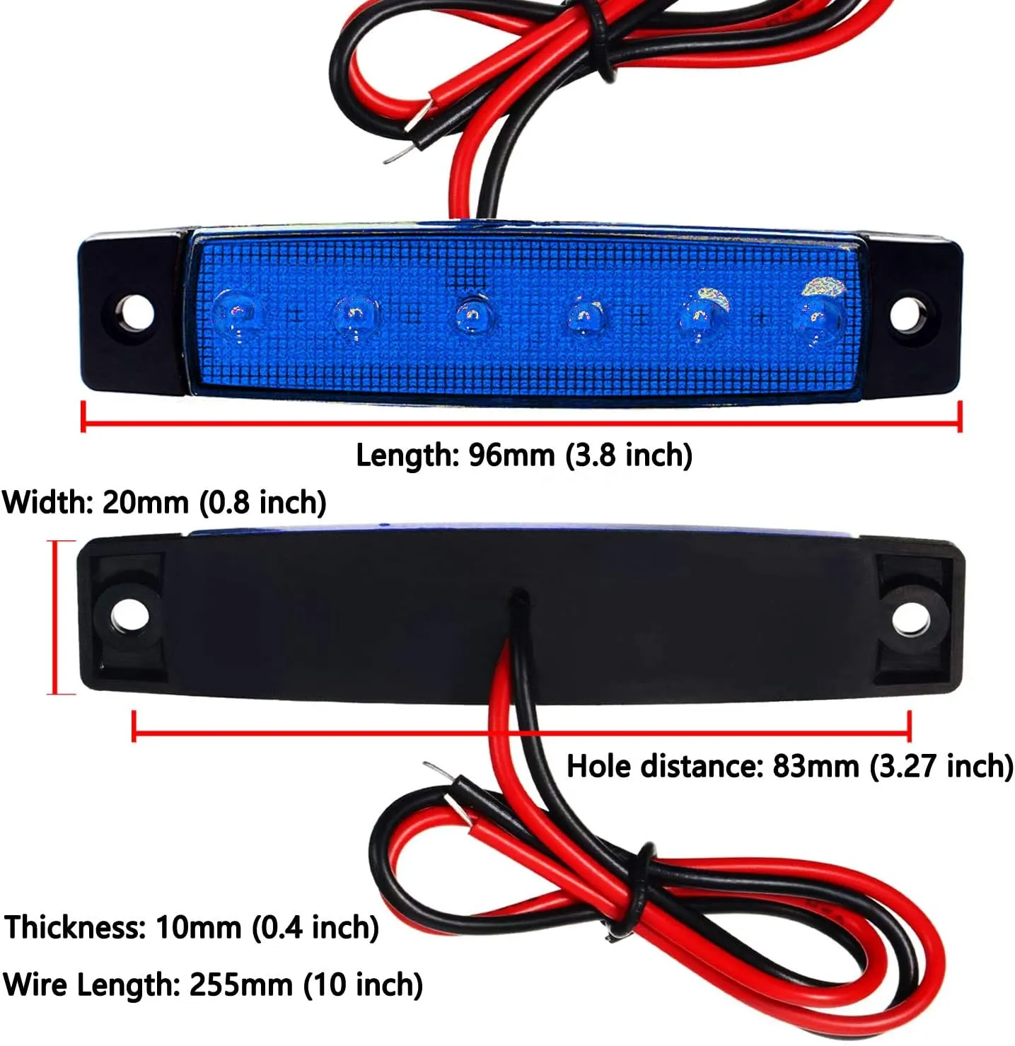 KEING 10 Pack Marine Boat LED Navigation Cabin Deck Courtesy Light Stern Transom Lights 12V for Boating Kayak Yacht, Dinghy, Sailboat, Pontoons, Freighters, Hovercrafts, Hunting & Fishing