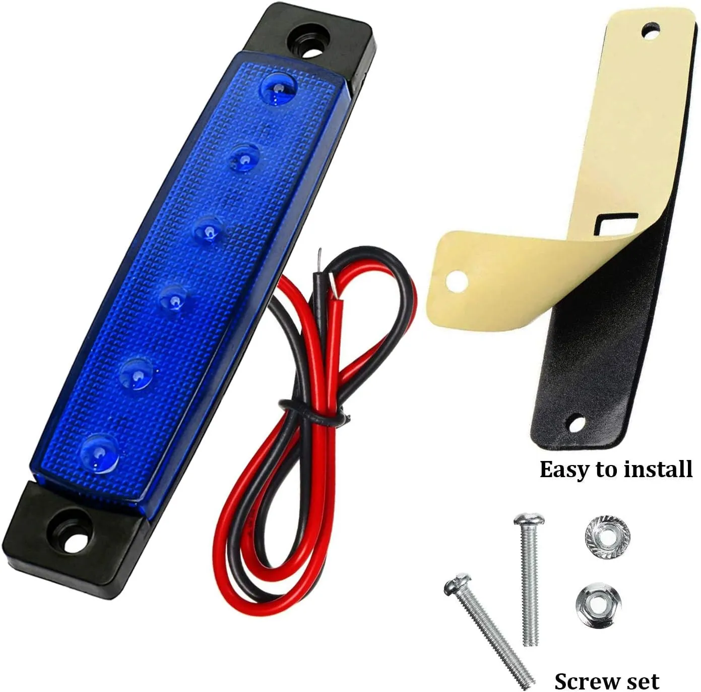 KEING 10 Pack Marine Boat LED Navigation Cabin Deck Courtesy Light Stern Transom Lights 12V for Boating Kayak Yacht, Dinghy, Sailboat, Pontoons, Freighters, Hovercrafts, Hunting & Fishing