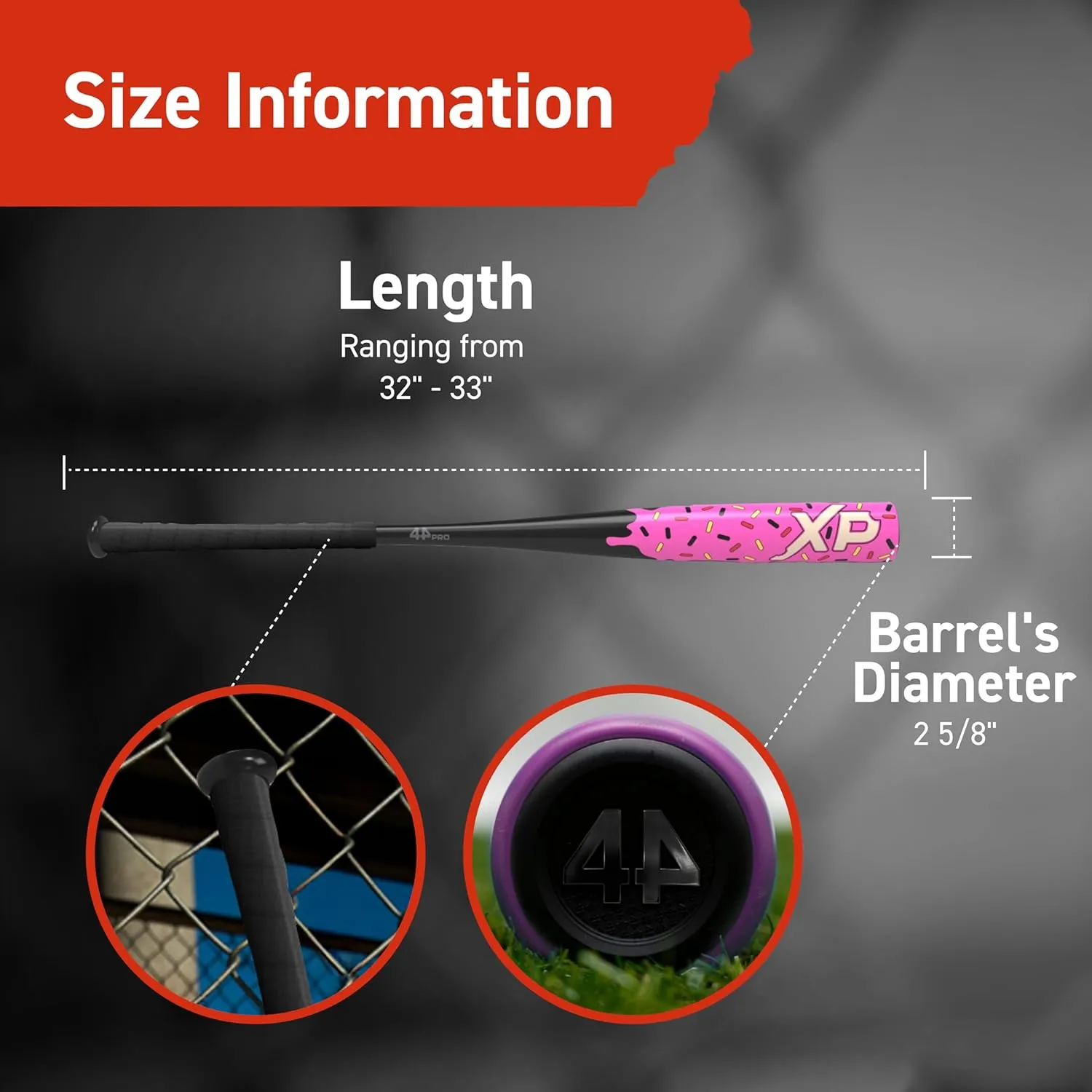 Limited Edition XP BBCOR Baseball Bat, Balanced & Durable Baseball Bat for Adult, High School & College Leagues, Drop -3, 2 5/8", Barrel Diameter, Half