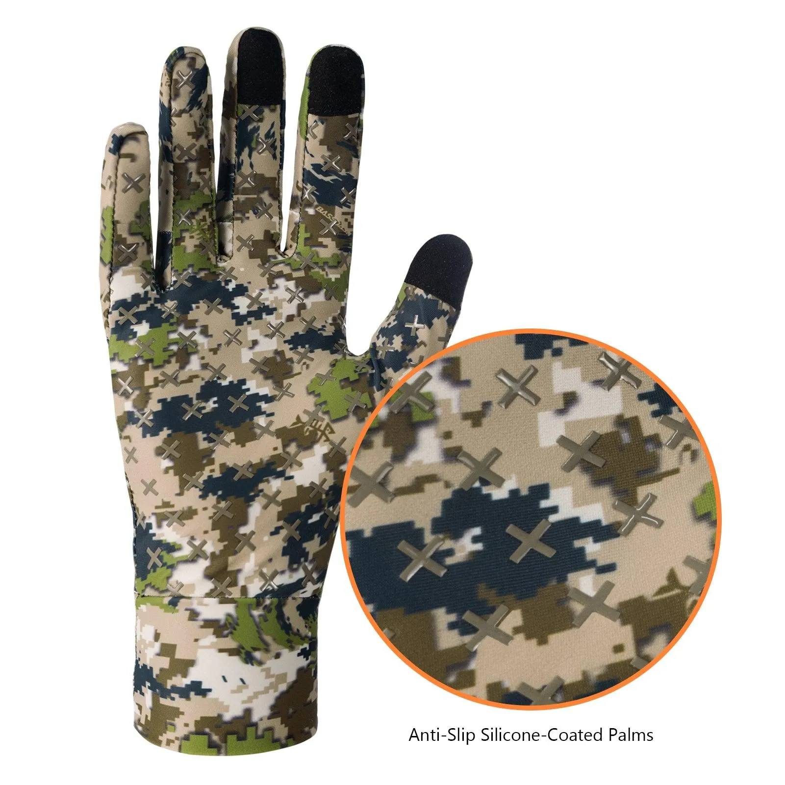 Men's Lightweight UPF 50  Camo Hunting Gloves HG05