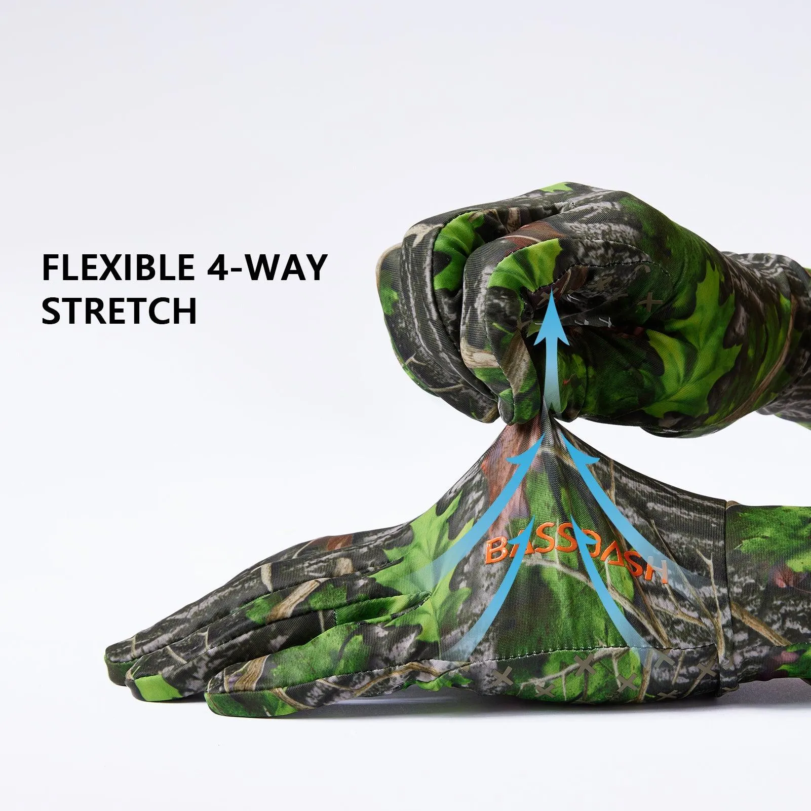 Men's Lightweight UPF 50  Camo Hunting Gloves HG05