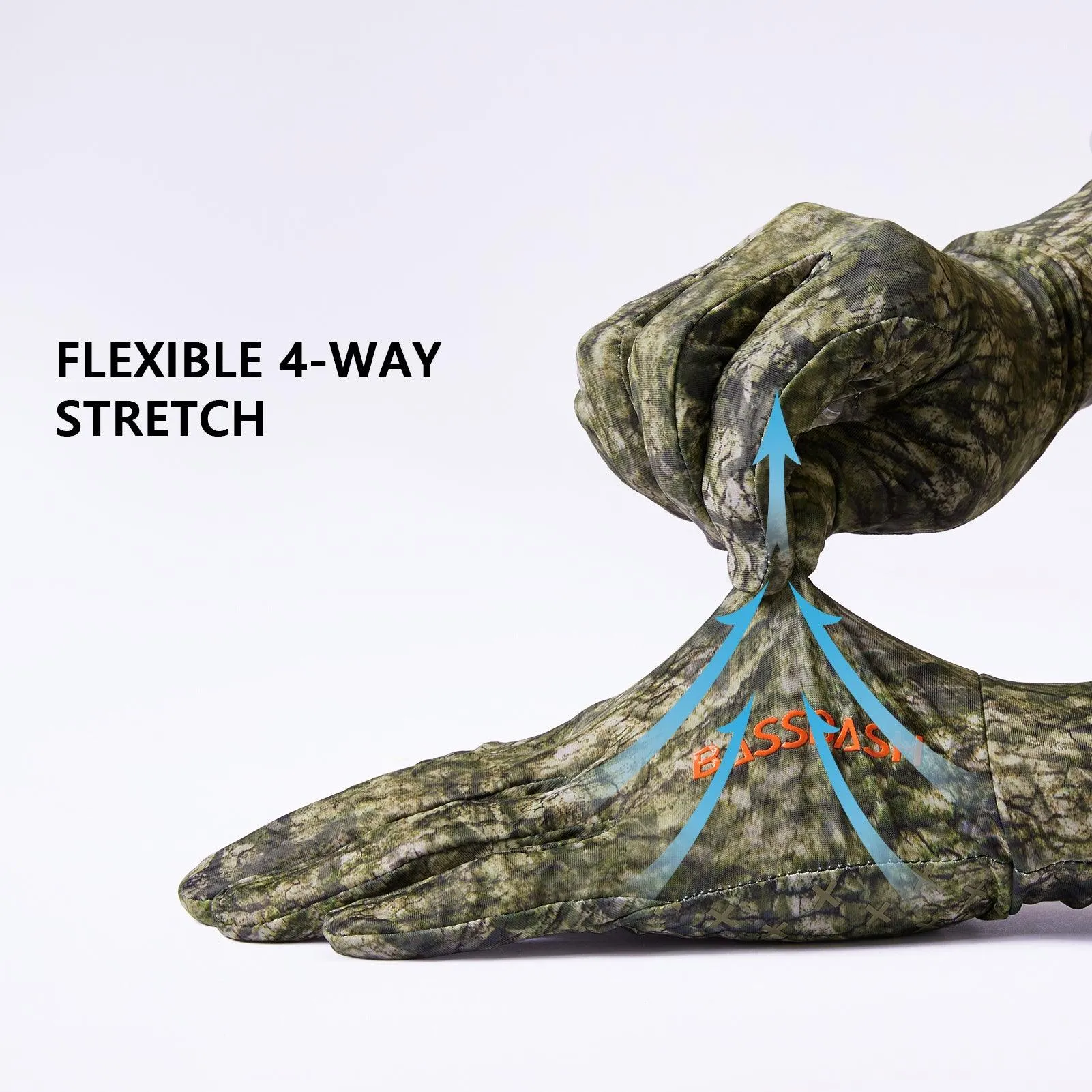 Men's Lightweight UPF 50  Camo Hunting Gloves HG05