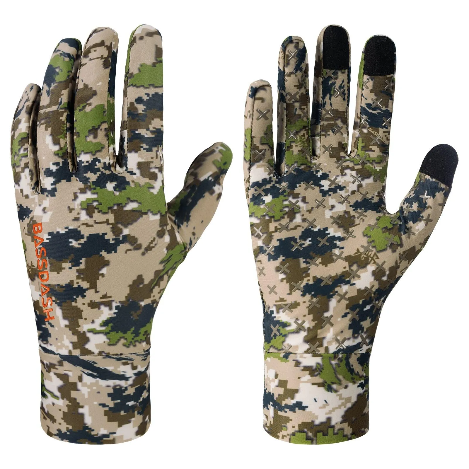 Men's Lightweight UPF 50  Camo Hunting Gloves HG05