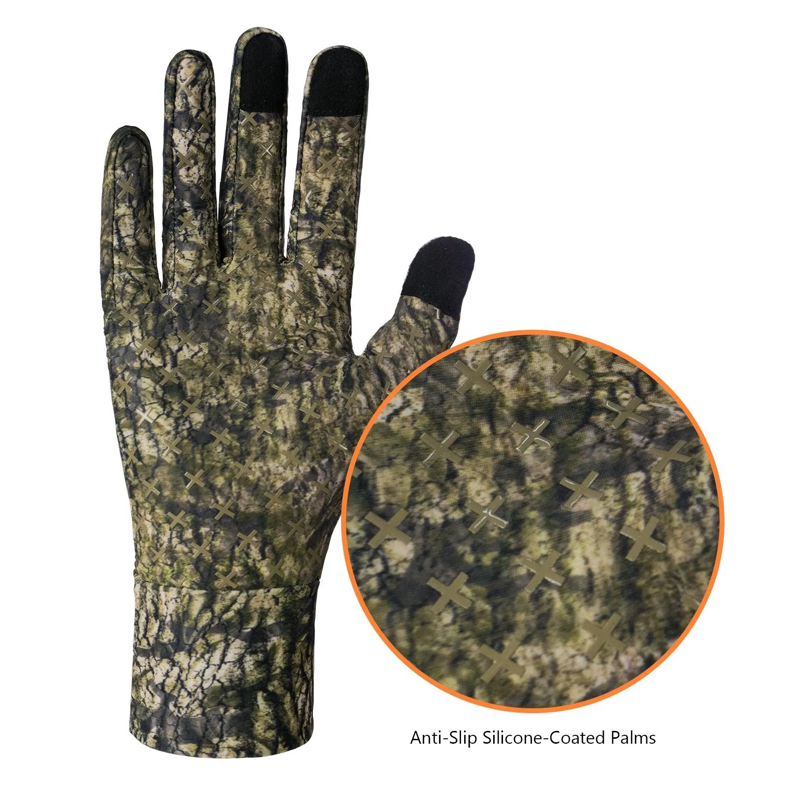 Men's Lightweight UPF 50  Camo Hunting Gloves HG05