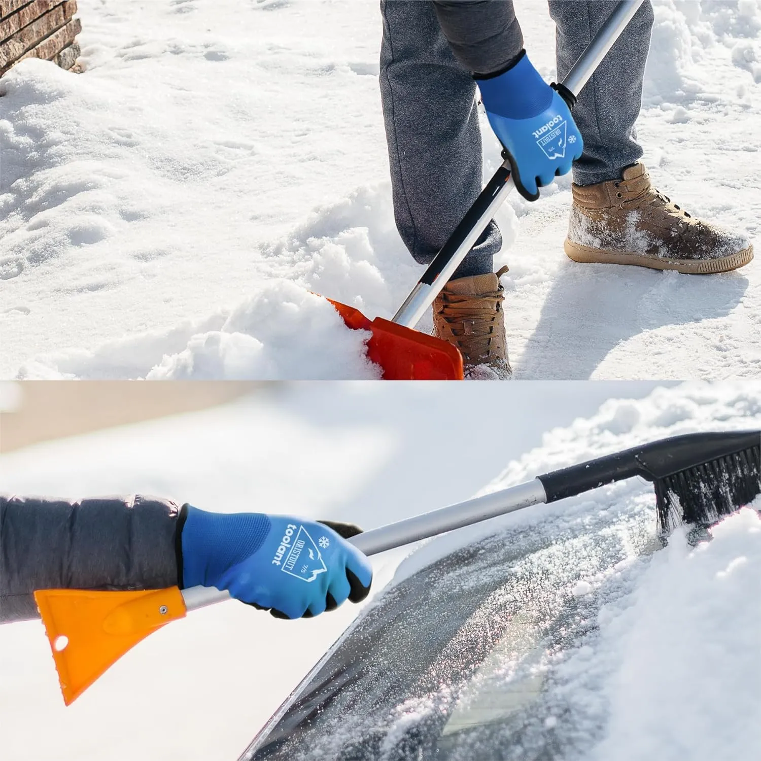 OriStout Waterproof Winter Work Gloves for Men and Women, Touchscreen, Freezer Gloves, Thermal Insulated, for Cold Weather