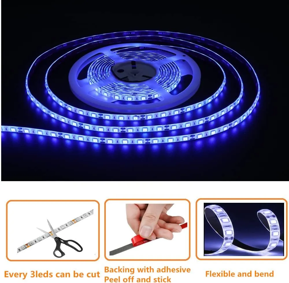 Pontoon Led Boat Lights, 12V 20FT Marine Led Strip Lights, Waterproof Boat Interior Light, Boat Deck Light, Night Fishing Lighting with and Extension Cable for Boats (Blue)