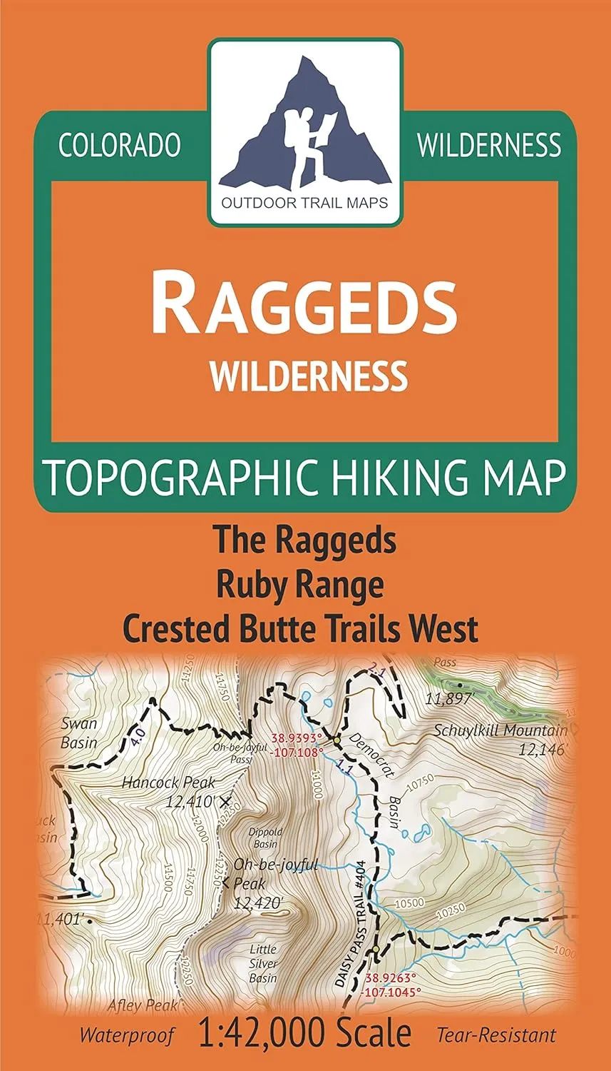 Raggeds Wilderness - Colorado Topographic Hiking Map (2019)