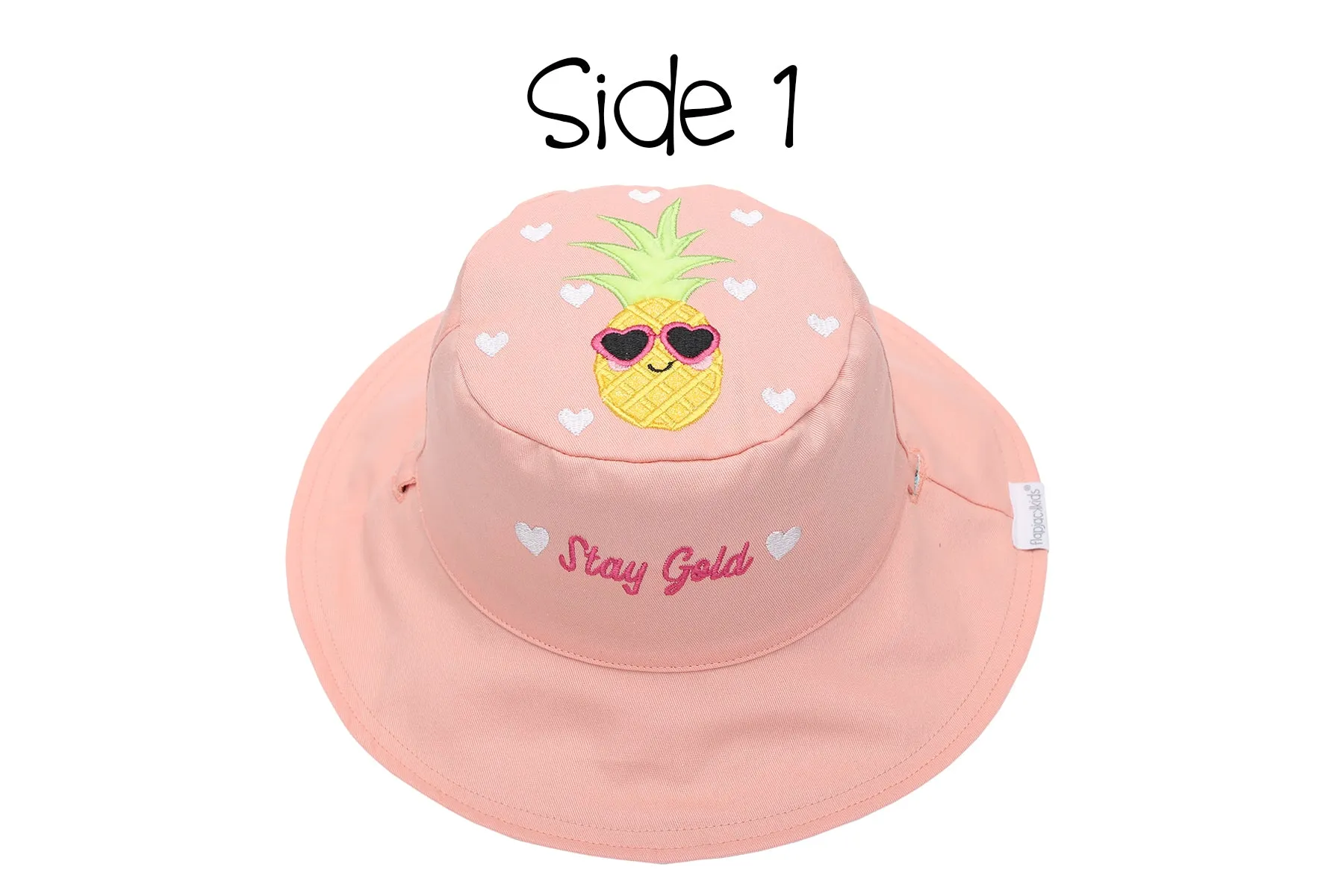 Reversible Baby & Kids Sun Hat - Flamingo & Pineapple