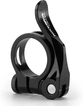 ROCKBROS Bike Seat Post Clamp Bike Clamp Bicycle Seat Clamp 31.8/34.9mm Aluminum Tube Clamp Quick Release Seat Post Clamps for 27.2-28.6mm/30.4-31.8mm Mountain Bike Road Bike Seat Tube Clip, Black