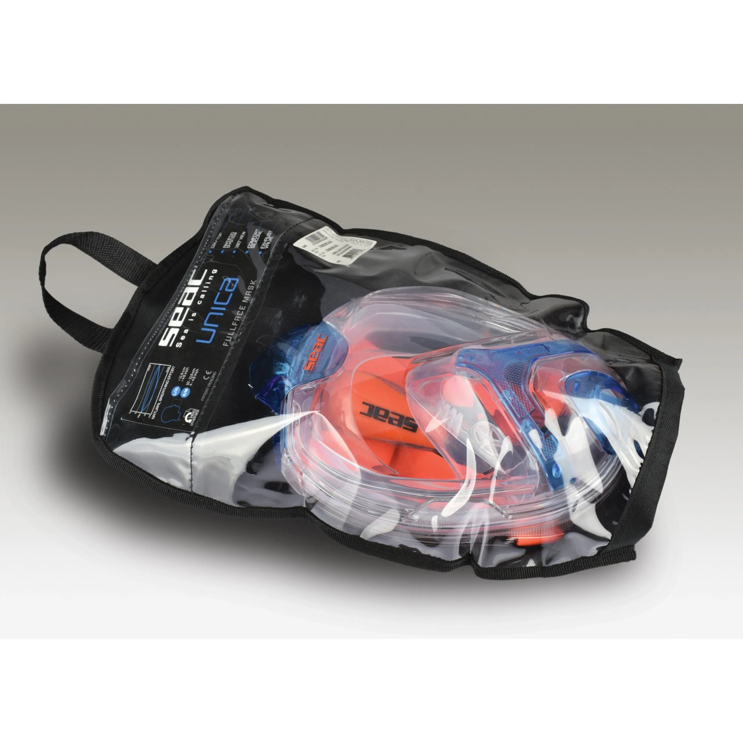 SEAC Unica Full Face Snorkel Mask Blue/Orange