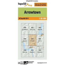 Topo Map 50 Arrowtown CB11
