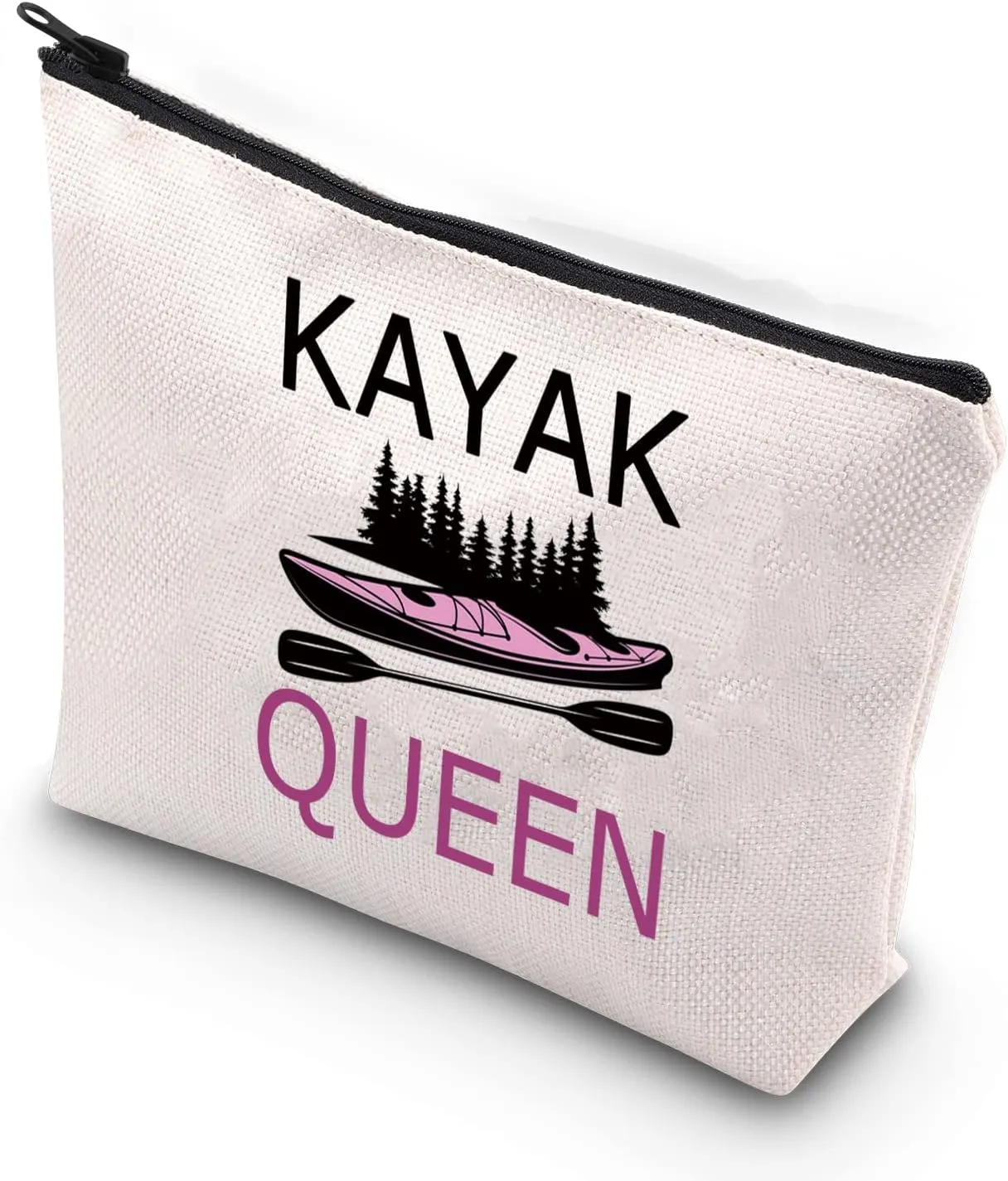 TSOTMO Kayak gift Kayak Girl Paddling Lover Gift Kayak Queen Zipper Pouch Makeup Bag (KAYAK QUEEN)