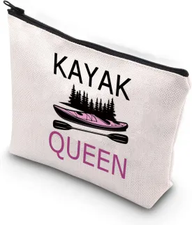 TSOTMO Kayak gift Kayak Girl Paddling Lover Gift Kayak Queen Zipper Pouch Makeup Bag (KAYAK QUEEN)