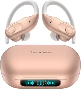 Wireless Earbuds Bluetooth Headphones 130Hrs Playtime with 2500mAh Wireless Charging Case LED Diaplay Hi-Fi Waterproof Over Ear Earphones for Sports Running Workout Gaming