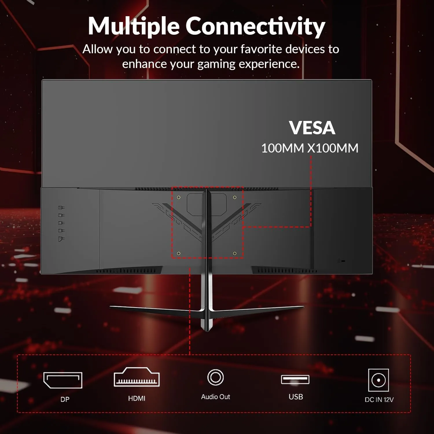 ZZA 27 inch Curved Monitor with 2K 2560 x 1440|75hz Computer Monitor 27 inch QHD with HDMI,DP and Wall Mountable| 1440P Frameless Eye Care PC Office Monitor for Working and Gaming